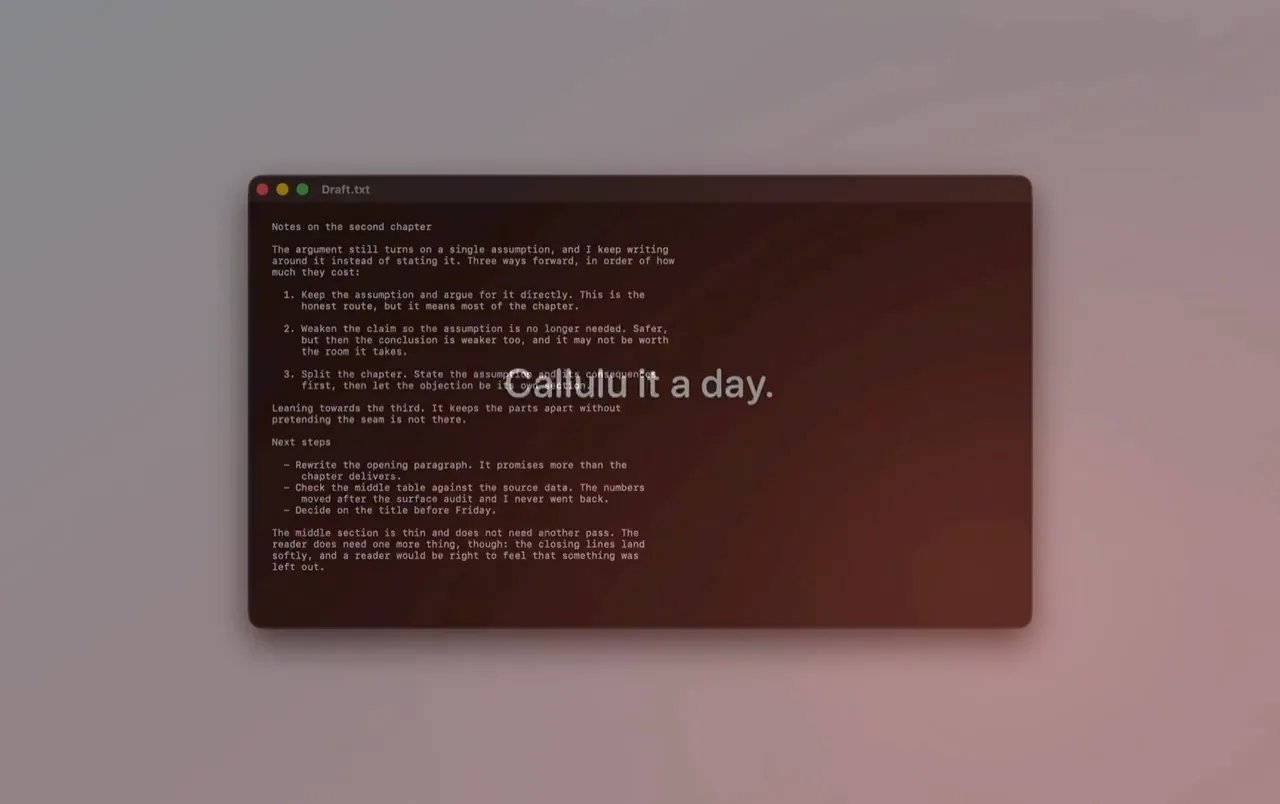 LUNA softening the whole Mac screen
